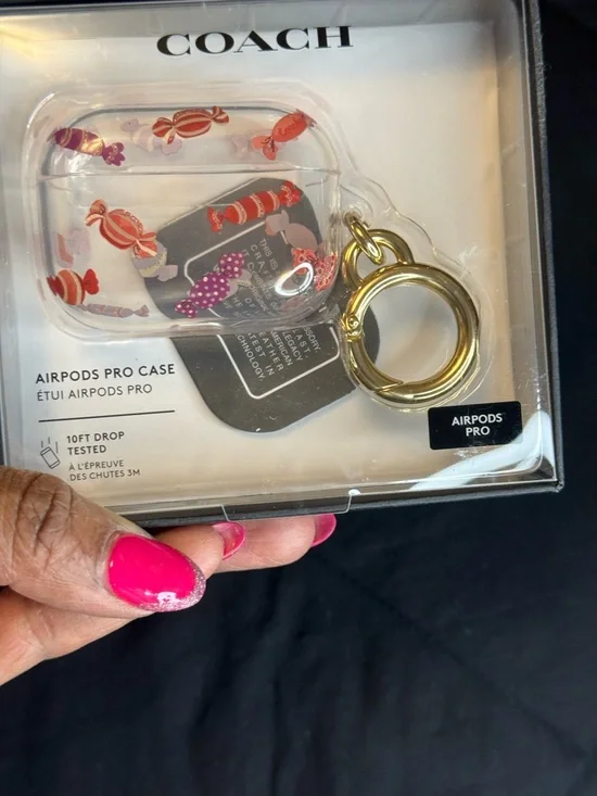 Coach AirPods Pro Case + Leather Luggage Tag Bundle - Picture 8 of 13